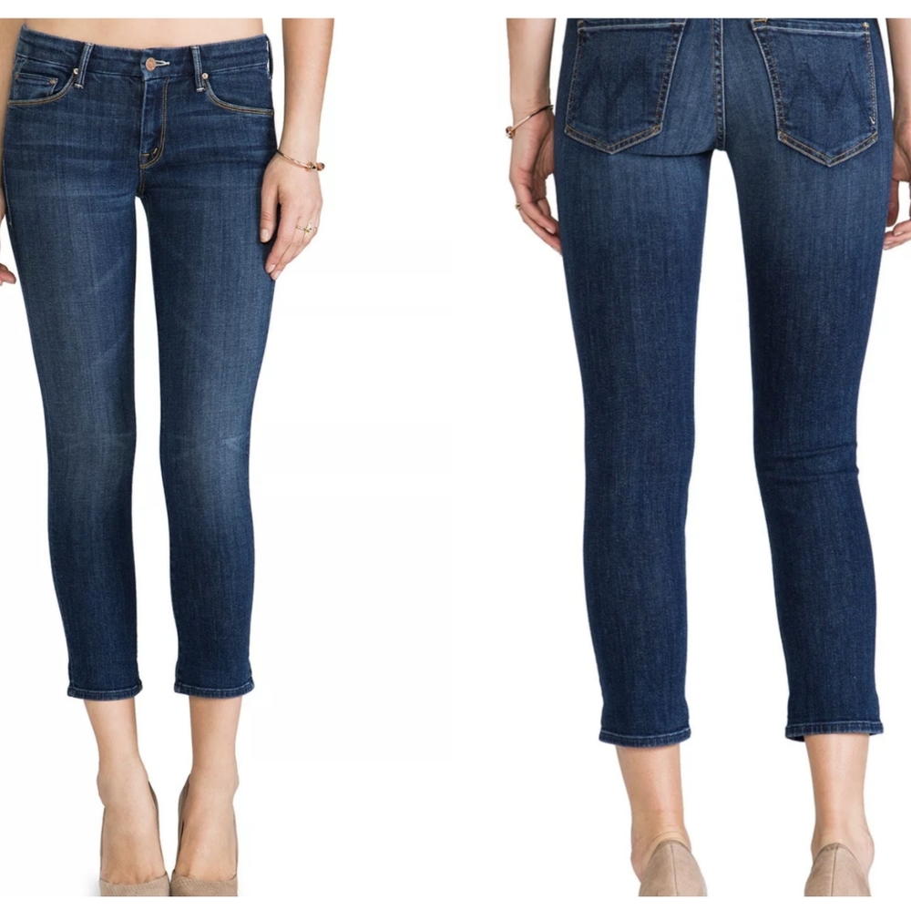 MOTHER The Looker Cropped Jeans in Flowers From The Storm Size 31 EUC